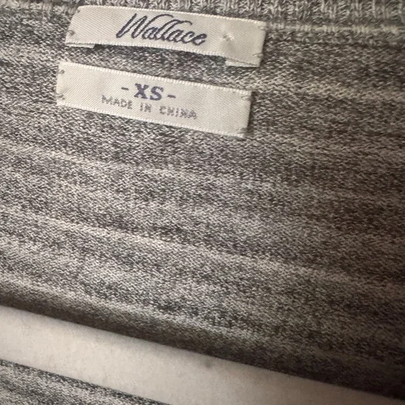 Gray Striped Women's Sweater - Picture 3 of 3